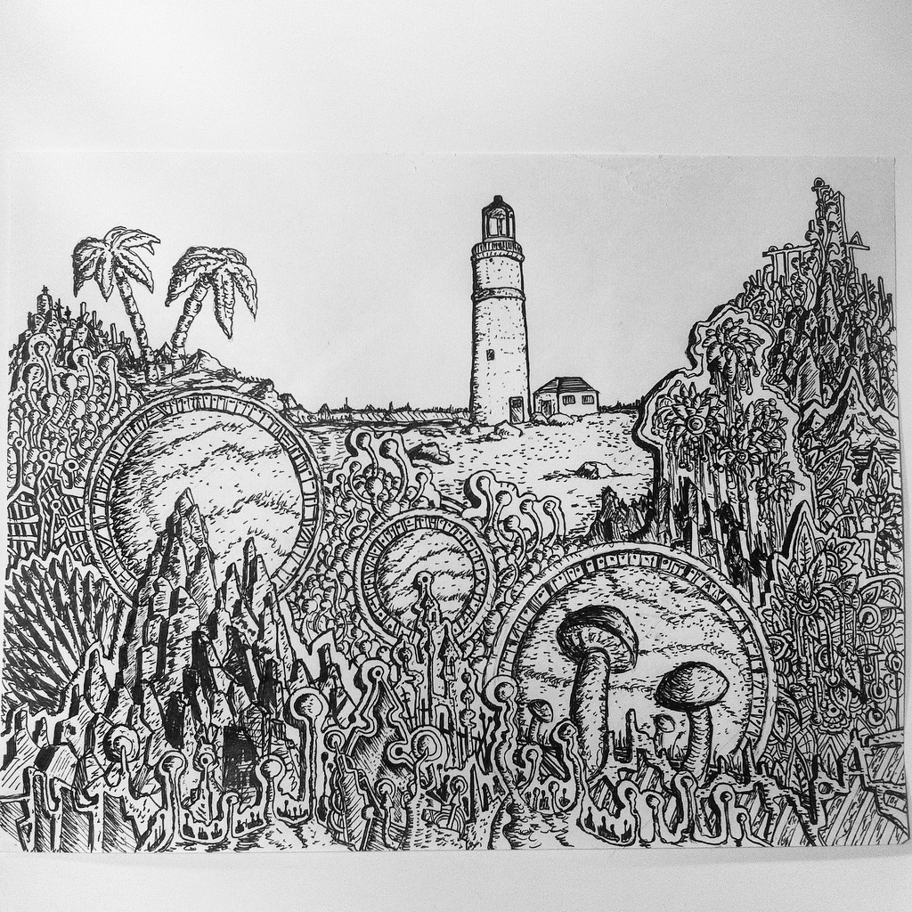 1024x1024 Cool Abstract Drawings Lighthouse Abstract Drawingnikitagrabovskiy - Abstract Sketch Deviantart