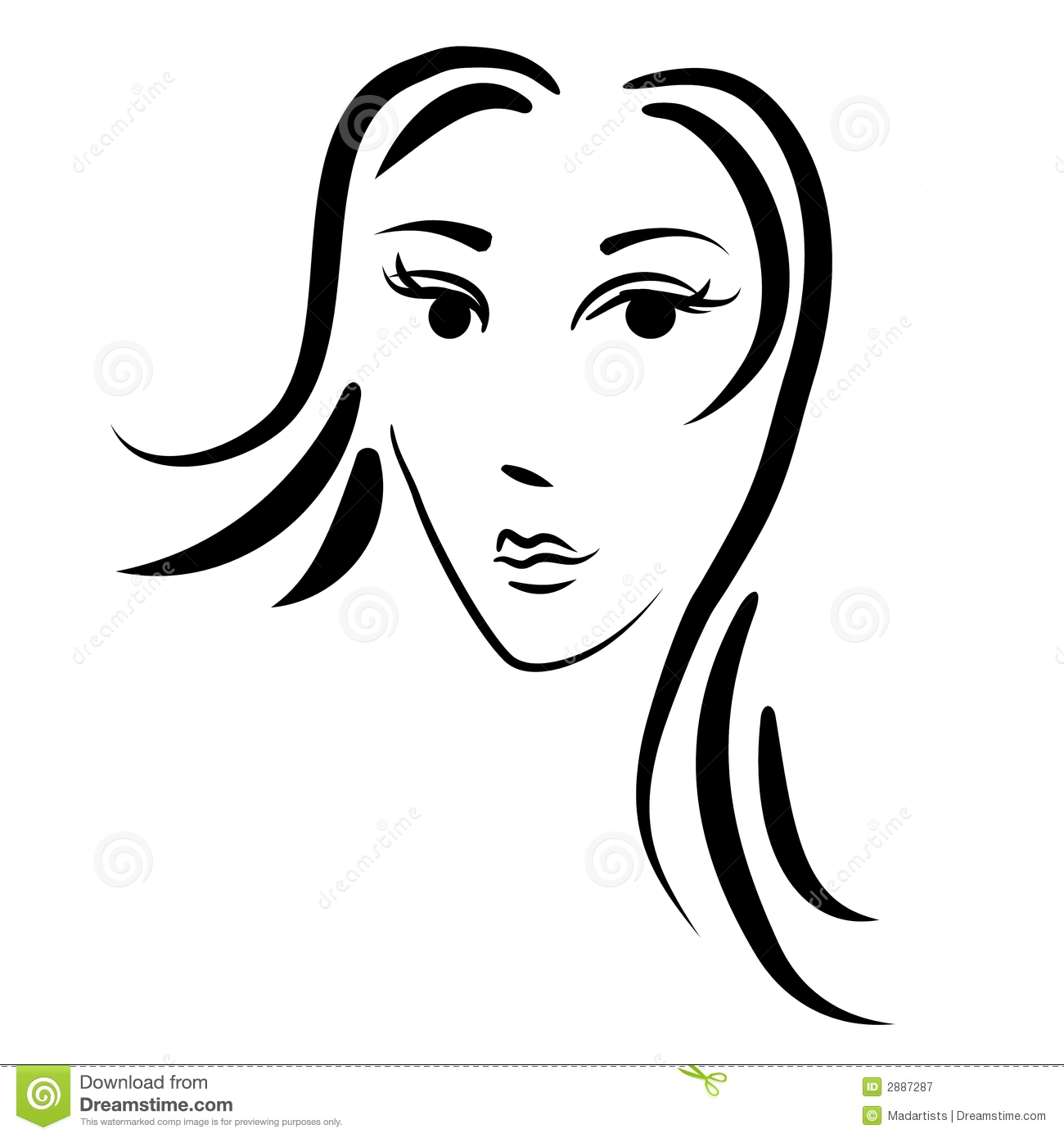 1300x1390 Woman Face Sketch Outline Abstract Woman Face Outline Stock - Abstract Woman Sketch