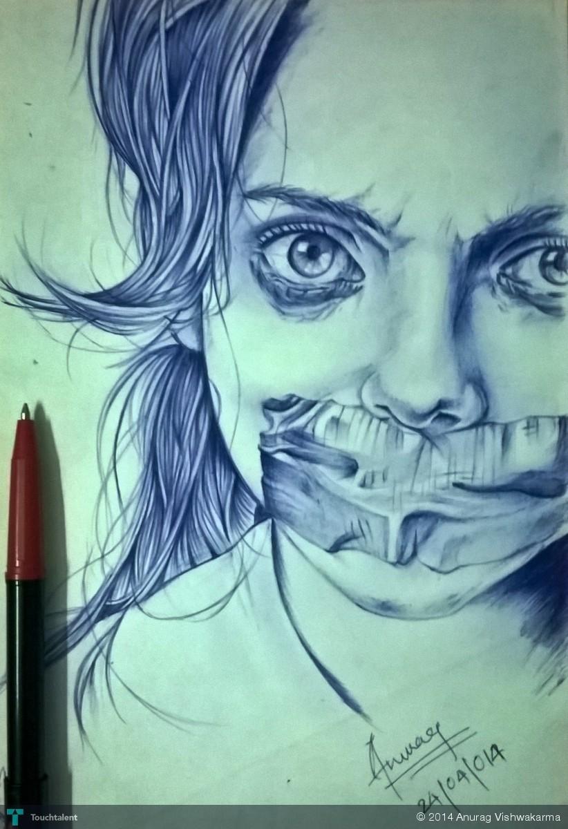 822x1200 Everyone Should Have A Voice. Stop Child Abuse Touchtalent - Abuse Sketch