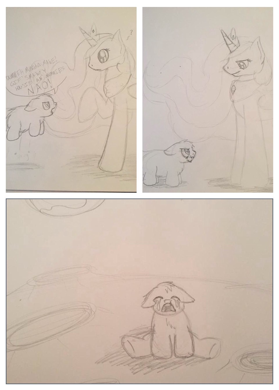 960x1344 Image 32789 Abuse Artisttechnicolorcarnage Celestia Mlp Moon - Abuse Sketch