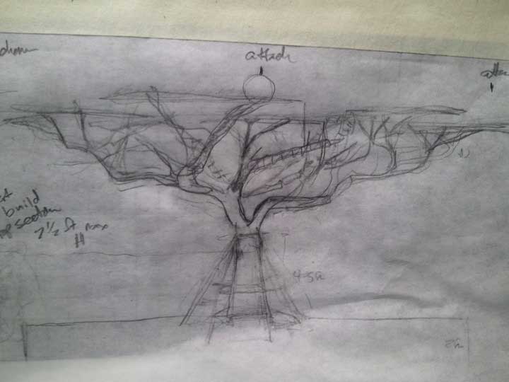 720x540 Art E Journal Theater Prop - Acacia Tree Sketch