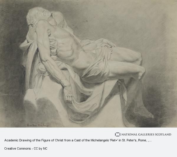 600x533 Academic Drawing Of The Figure Of Christ From A Cast Of The - Academic Sketch