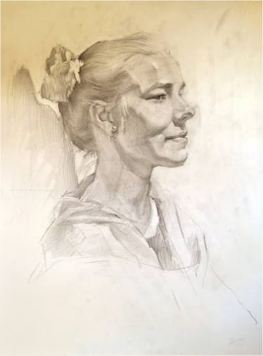 375x507 Academic Drawing, Study Portrait. Drawing By Ivan Onnellinen - Academic Sketch