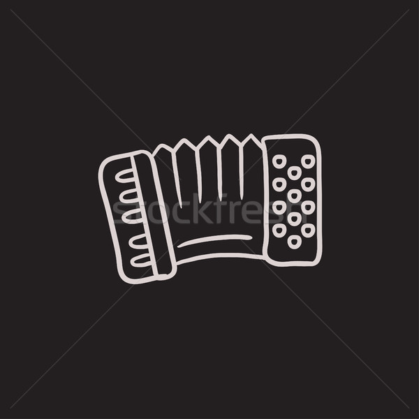 600x600 Accordion Sketch Icon. Vector Illustration Andrei Krauchuk - Accordion Sketch