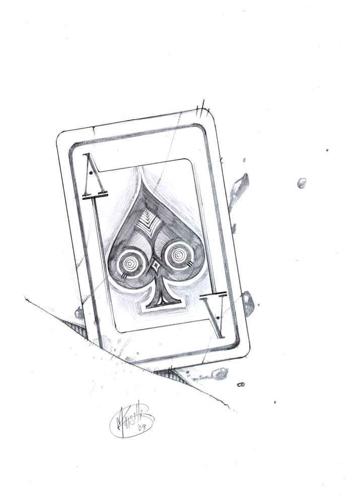 701x993 Ace Of Spades Tattoo By Mijka - Ace Of Spades Sketch
