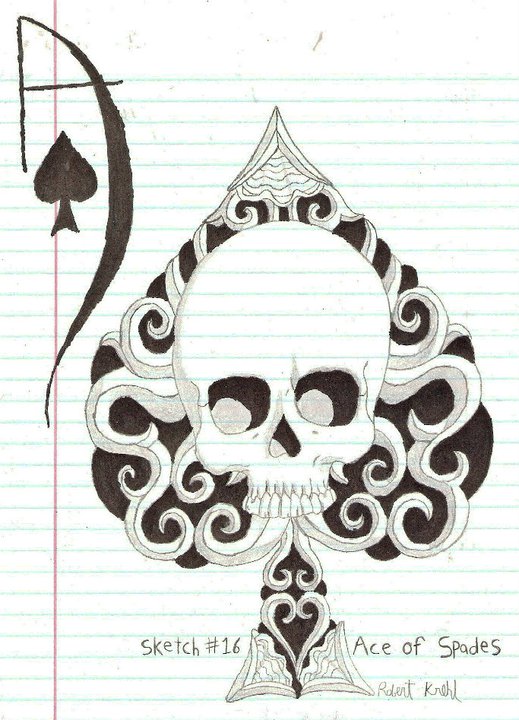 519x720 Sketch 16 - Ace Of Spades Sketch