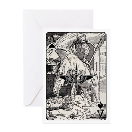 460x460 Ace Of Spades Greeting Cards - Ace Of Spades Sketch