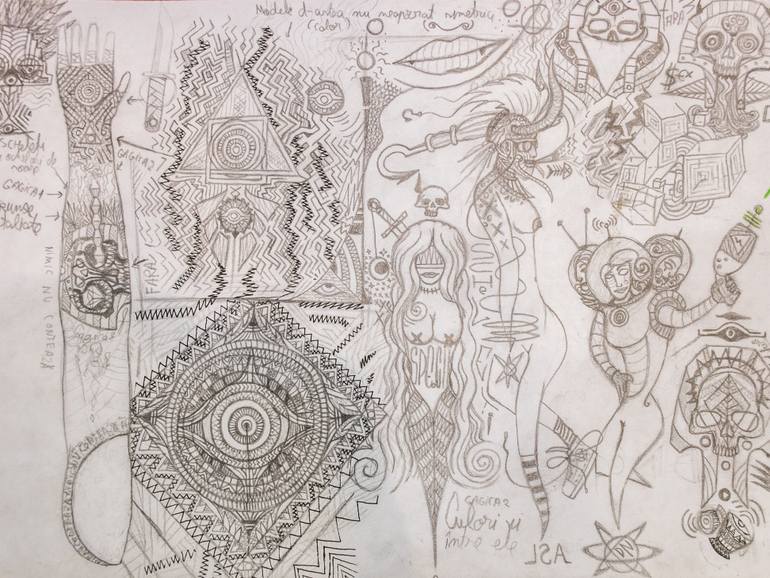 770x578 Saatchi Art Deoxyribonucleic Acid Drawing By Constantin Simion - Acid Sketch