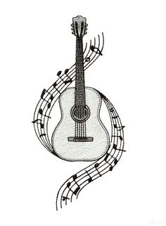 236x321 Acoustic Guitar Drawing - Acoustic Guitar Sketch