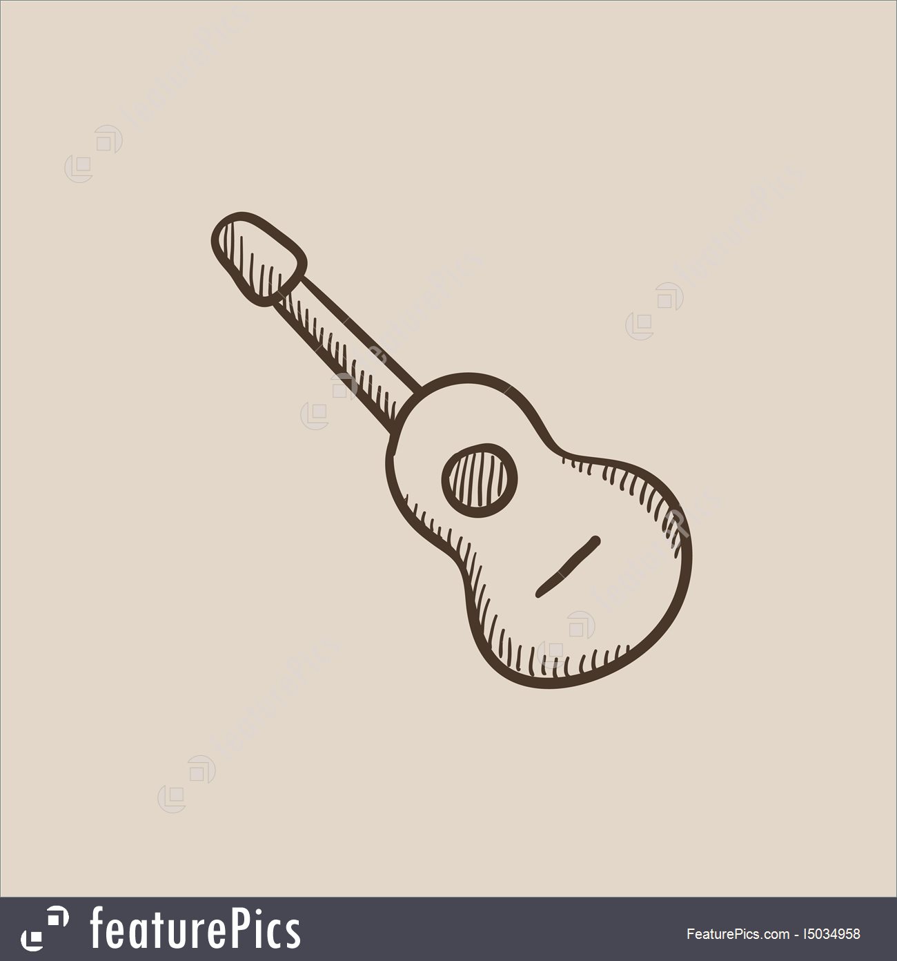 1300x1392 Acoustic Guitar Sketch Icon. Illustration - Acoustic Guitar Sketch