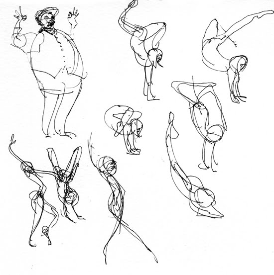 550x553 Illustration Friday Acrobat Shiho Nakaza Illustration And - Acrobat Sketch