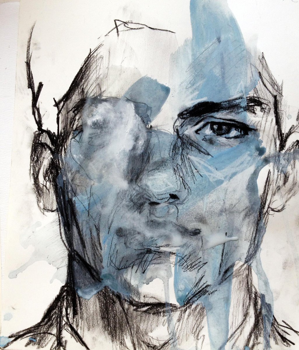 1025x1200 Elly Smallwood On Twitter Charcoal And Acrylic Sketch. - Acrylic Sketch