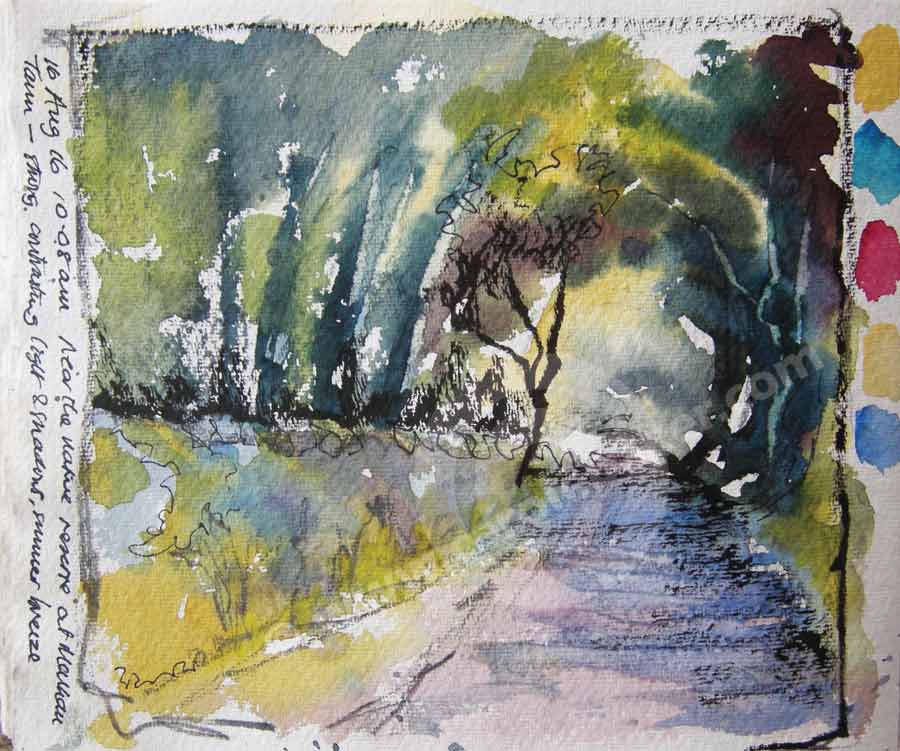 900x751 Paintings En Plein Air - Acrylic Sketch