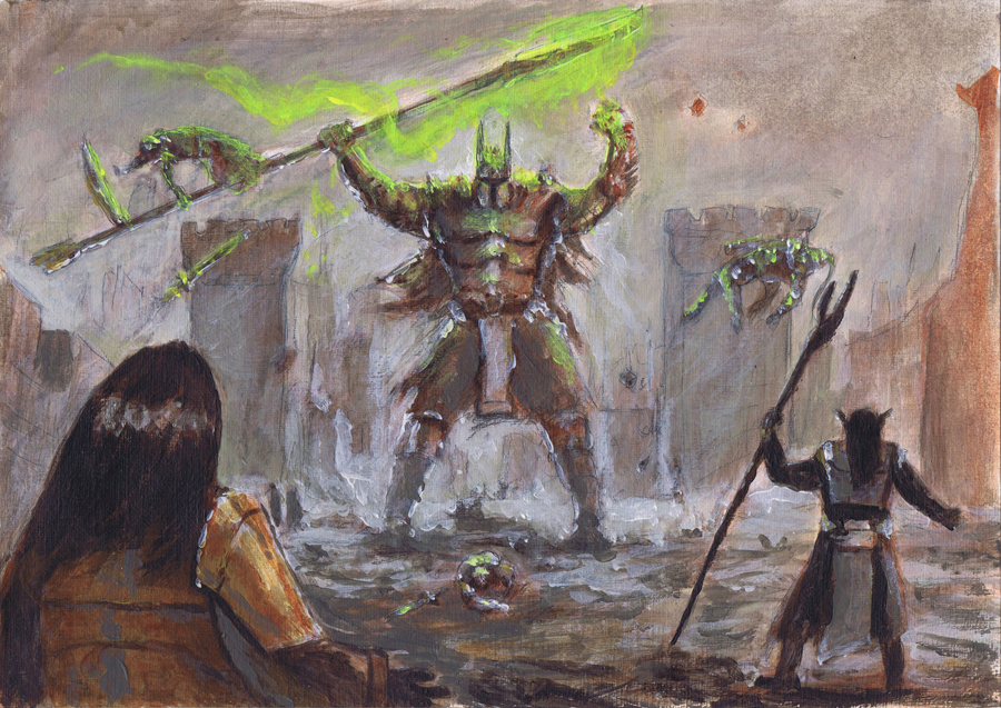 900x637 The Dark Collector - Acrylic Sketch