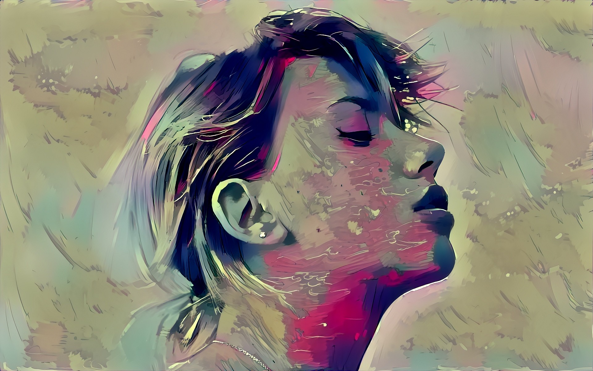 1920x1200 Wallpaper Drawing, Painting, Illustration, Artwork, Celebrity - Acrylic Sketch