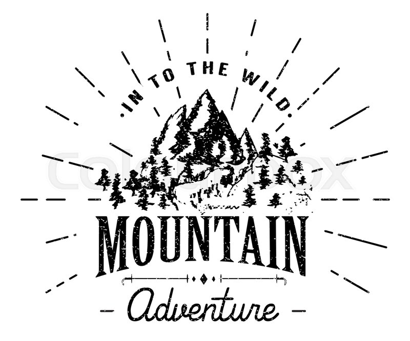 800x666 Mountains Handdrawn Sketch Emblem. Outdoor Camping And Hiking - Activity Sketch