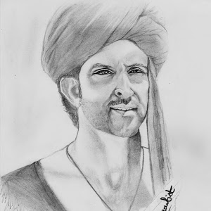 300x300 Pencil Sketch Of My Best Actor Hrithik Roshan - Actor Sketch