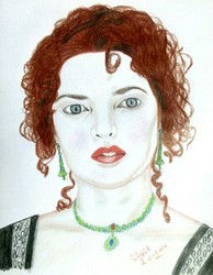194x250 Colour Pencil Sketch - Actress Sketch