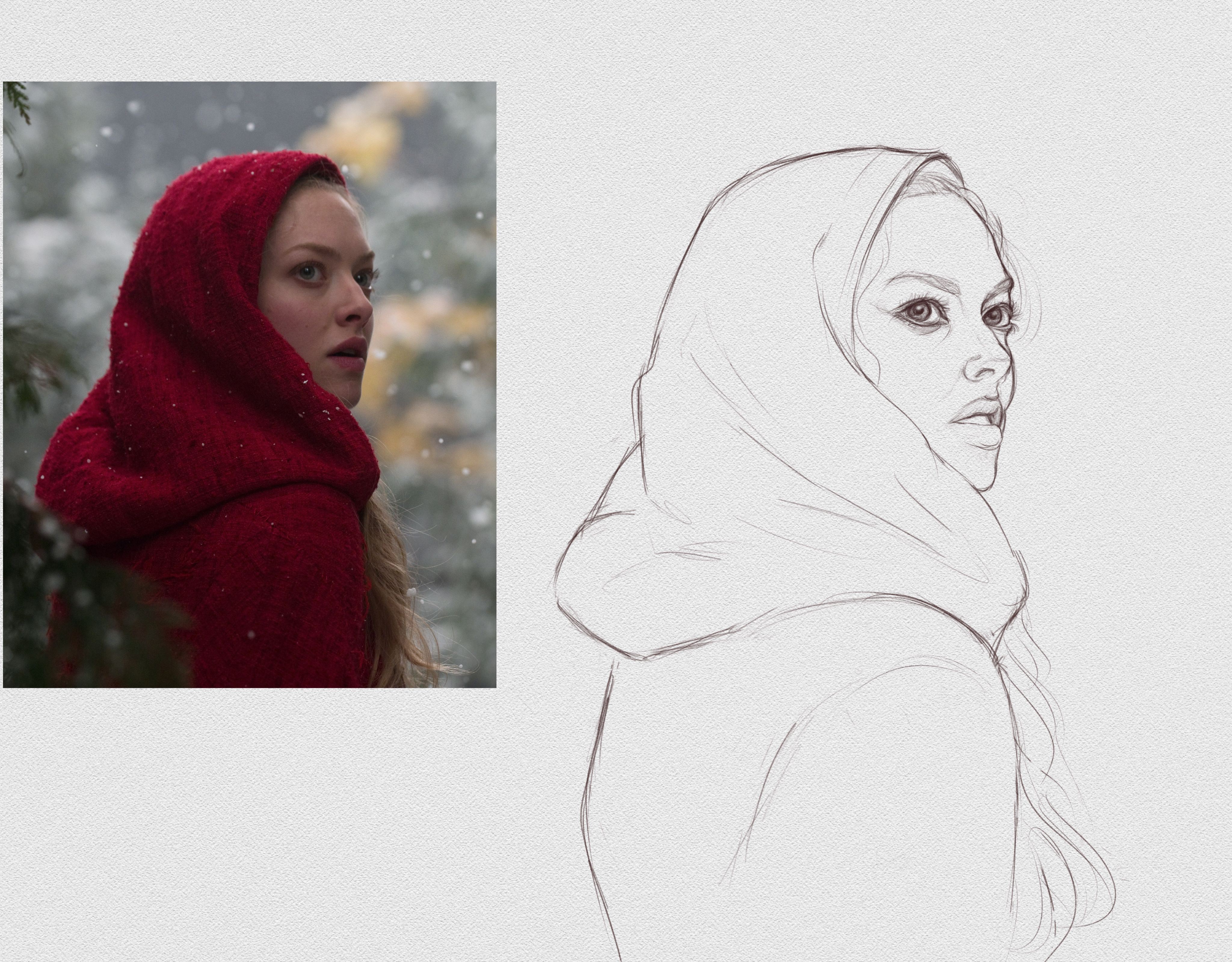 4096x3200 Sketch Of That Actress Lady With The Big Eyes, Oc - Actress Sketch