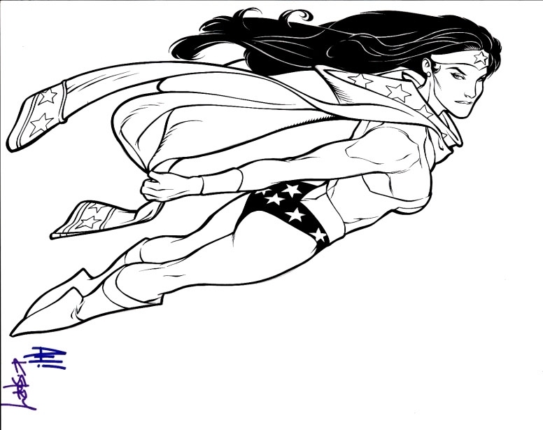 776x614 Adam Hughes Wonder Woman Panels On Pages - Adam Hughes Sketch