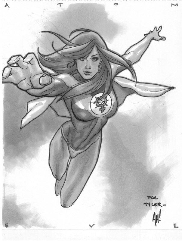605x800 Atom Eve Convention Sketch By Adamhughes - Adam Hughes Sketch