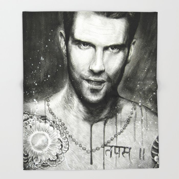 700x700 Adam Levine Throw Blanket By Beart24 Society6 - Adam Levine Sketch