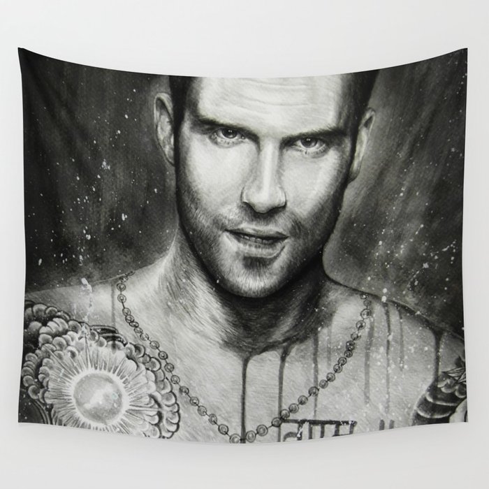700x700 Adam Levine Wall Tapestry By Beart24 Society6 - Adam Levine Sketch
