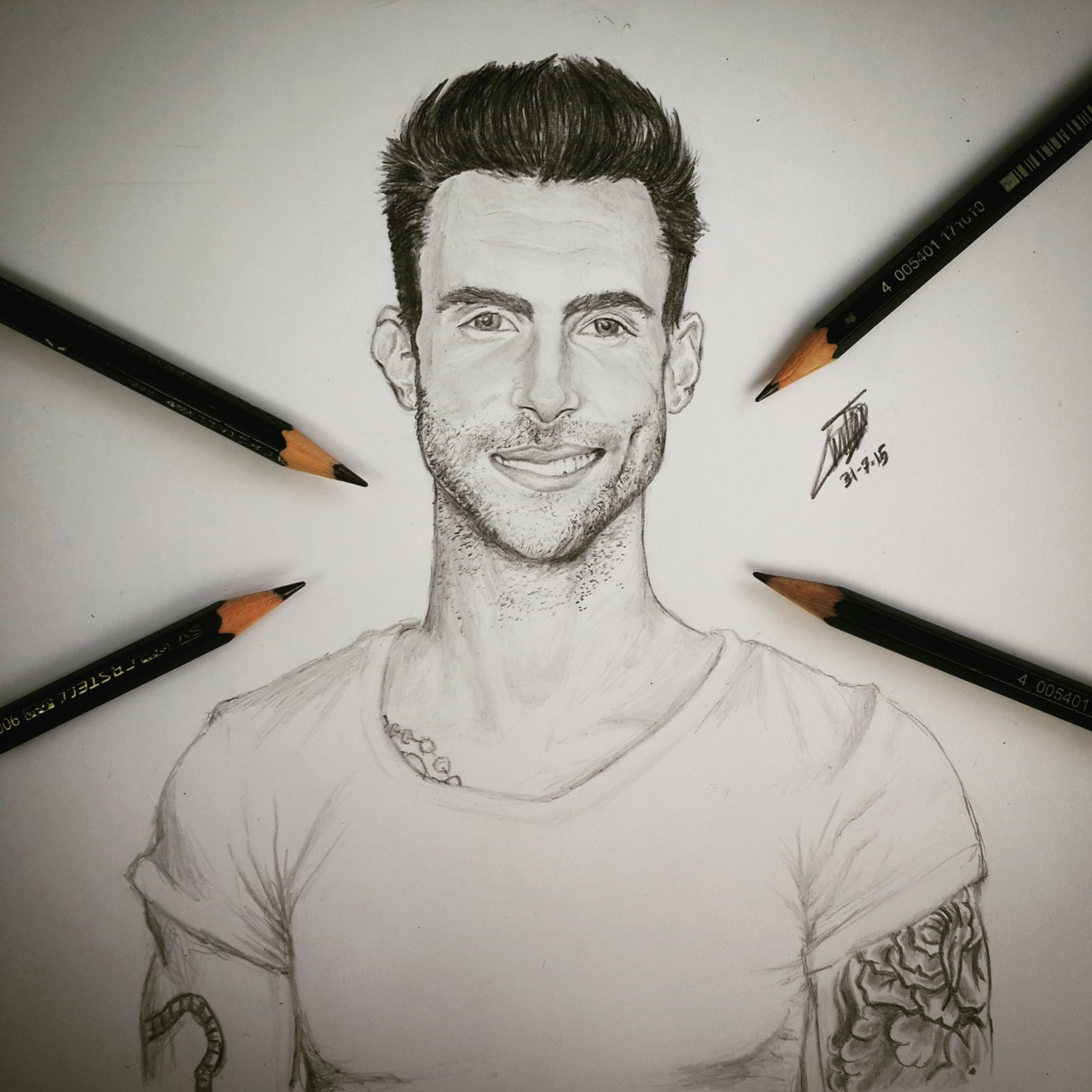 1853x1853 Wilson Nugraha - Adam Levine Sketch