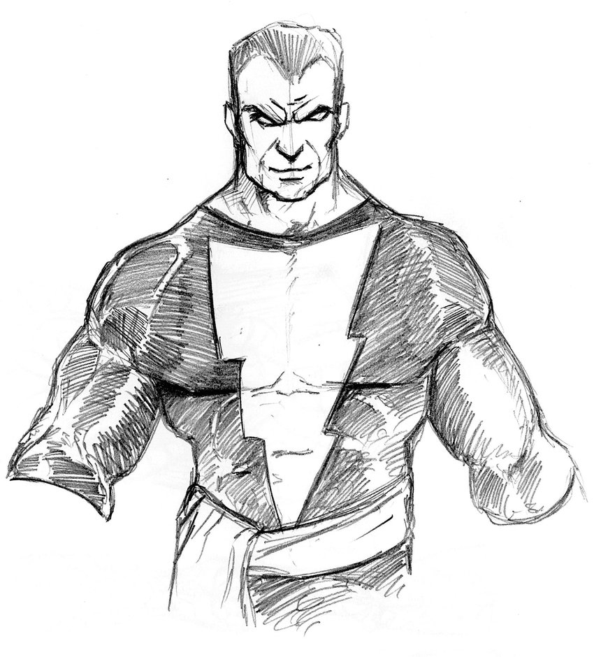 850x940 Black Adam Quick Sketch By Artildawn - Adam Sketch
