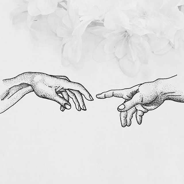 640x640 The Creation Of Adam, - Adam Sketch