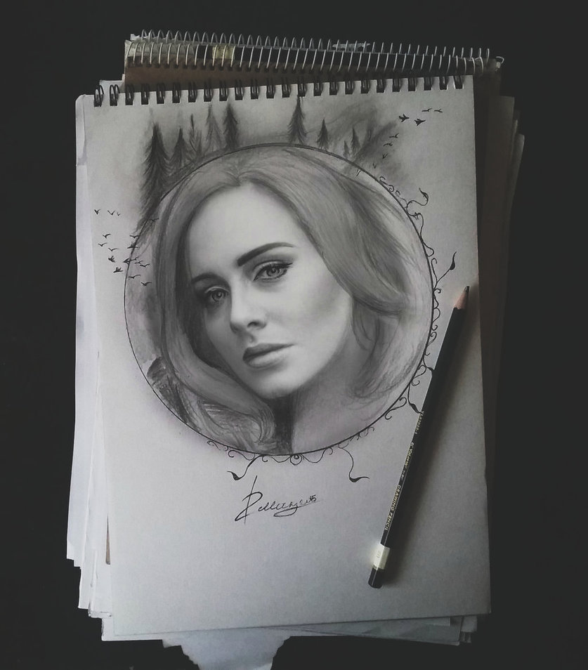 837x954 Adele Sketch By Dave Macgrace2 - Adele Sketch