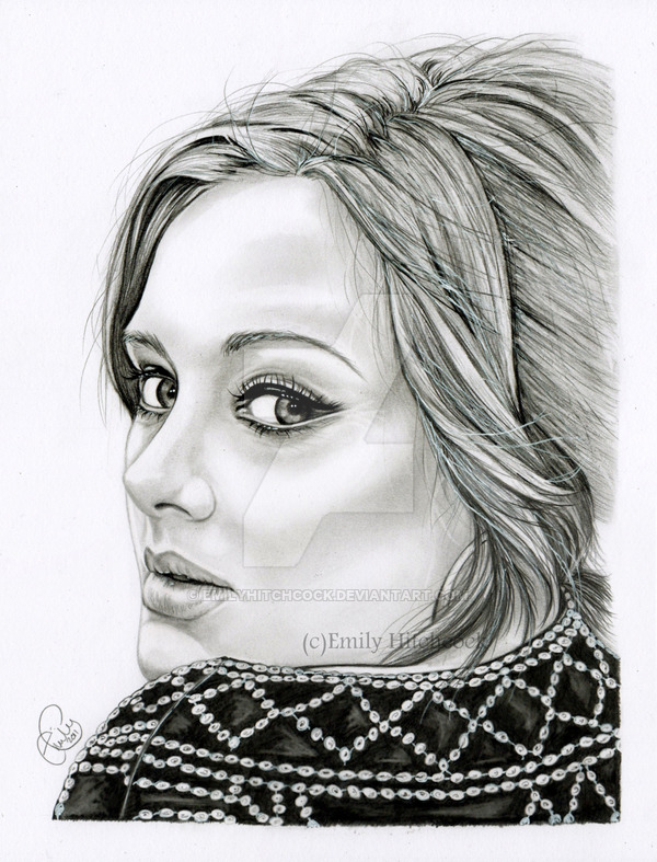 600x787 Adele By Emilyhitchcock - Adele Sketch