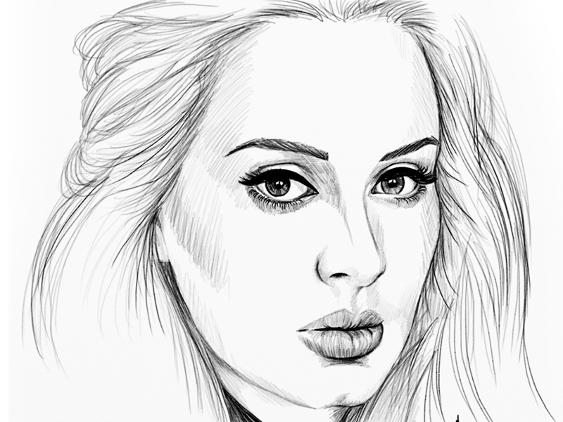 Adele Sketch at PaintingValley.com | Explore collection of Adele Sketch