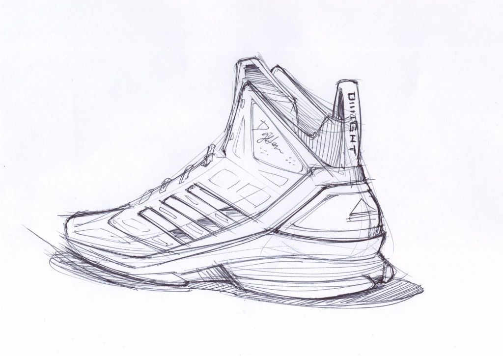 1024x725 Sketch Work Adidas D Howard Light (2) Sd - Adidas Shoes Sketch