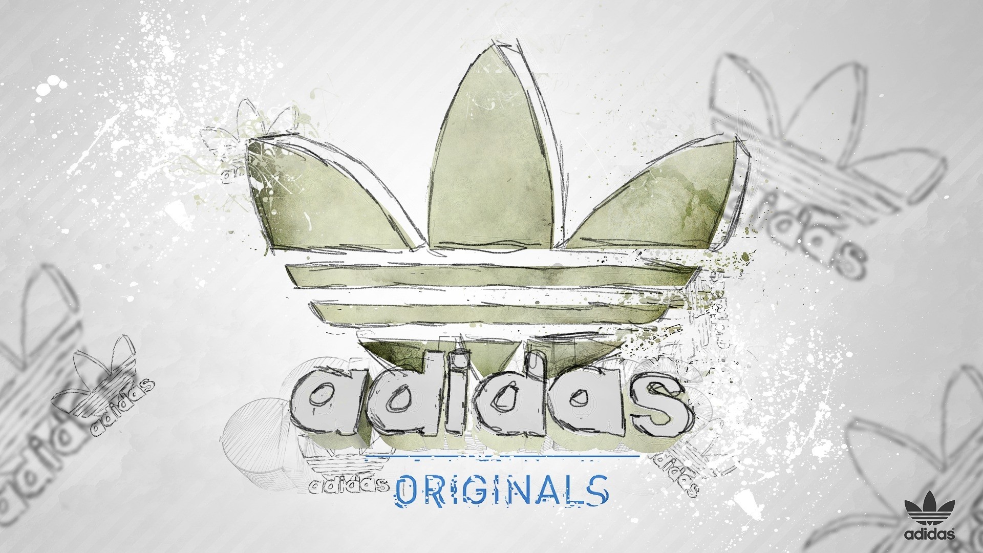 1920x1080 1920x1080 Adidas Sketch Style Picture Brand Sign Patterns - Adidas Sketch