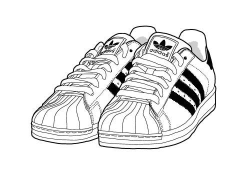 500x354 Adidas Superstar Illustration By Yula Adidas - Adidas Sketch