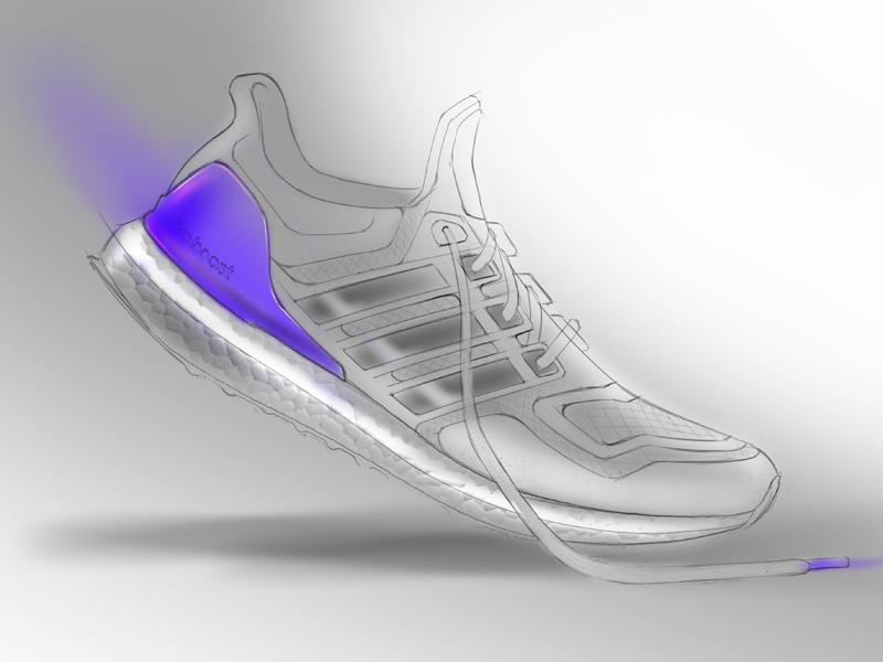 Adidas Ultra Boost Sketch at PaintingValley.com | Explore collection of ...