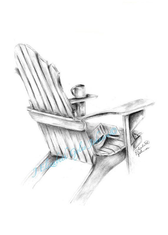 570x798 Adirondack Chair In Graphite By Windandhoney On Etsy Adirondack - Adirondack Chair Sketch
