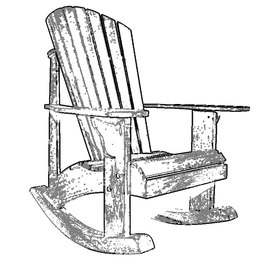 260x260 Download Adirondack Chair Clipart Adirondack Mountains Table - Adirondack Chair Sketch