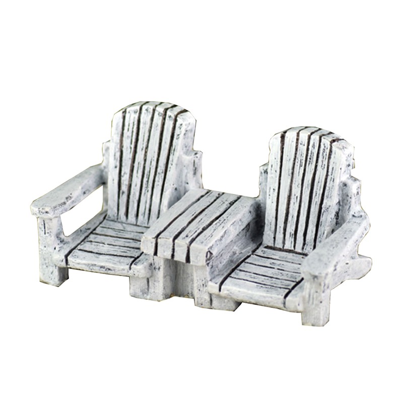800x800 Miniature Double Adirondack Chair Wtable In Antique White - Adirondack Chair Sketch