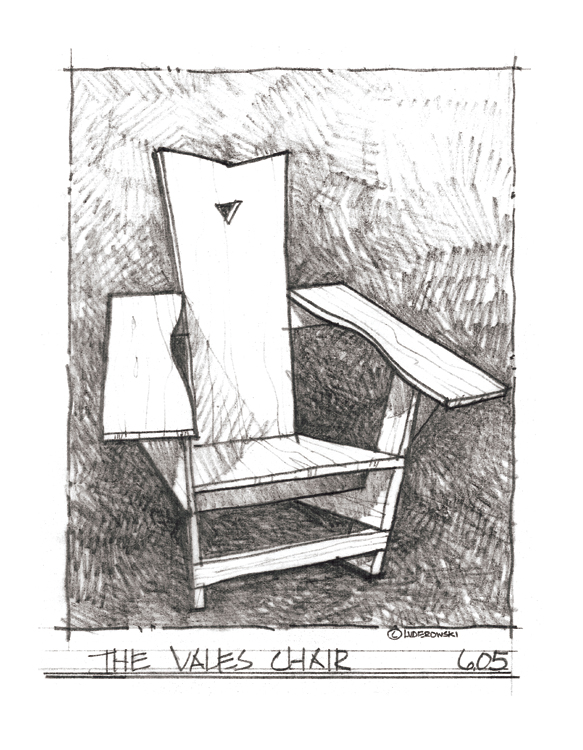 583x750 Nils Luderowski Architect - Adirondack Chair Sketch