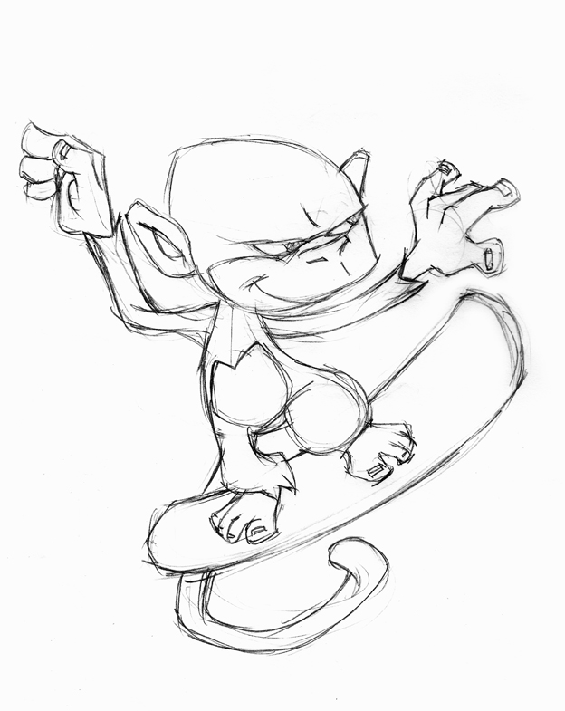 624x785 Create A Cartoon Character Using Adobe Illustrator - Adobe Illustrator Sketch