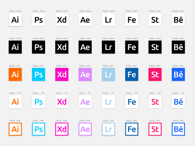 800x600 Adobe Product Icons In Sketch Sketch Freebie - Adobe Sketch
