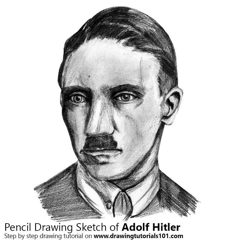 800x800 Adolf Hitler Pencil Drawing - Adolf Hitler Sketch