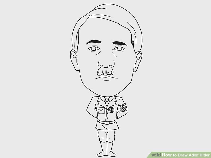 728x546 How To Draw Adolf Hitler (With Pictures) - Adolf Hitler Sketch