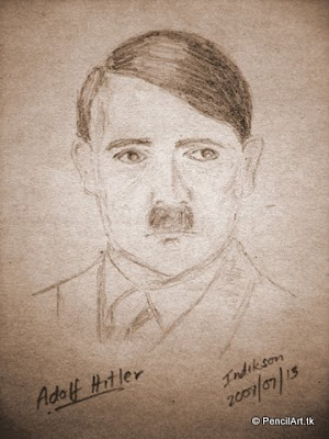 300x400 Pencil Art.tk - Adolf Hitler Sketch