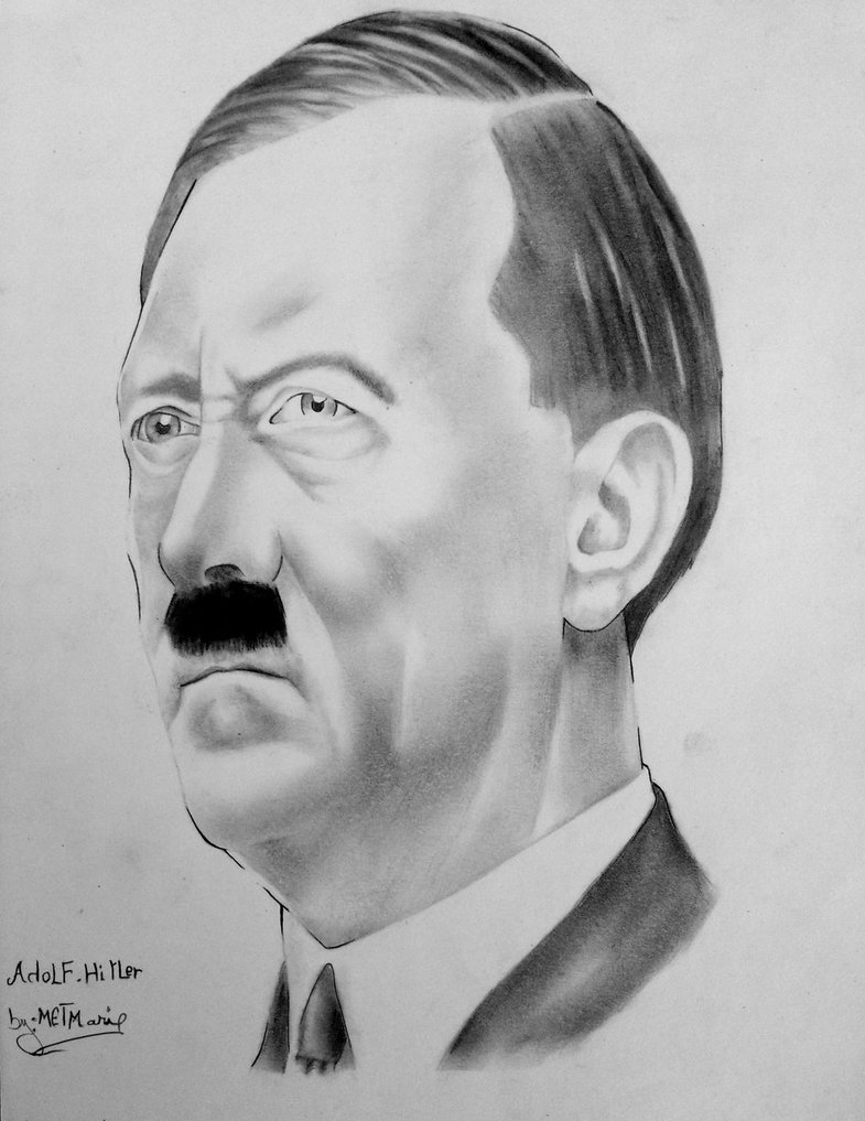 785x1017 Adolf Hitler Drawing Portrait By Elmetmari - Adolf Hitler Sketch