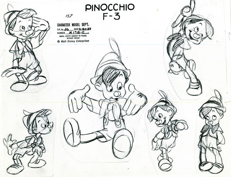 750x576 Disney Sketch Pinocchio - Adult Sketch