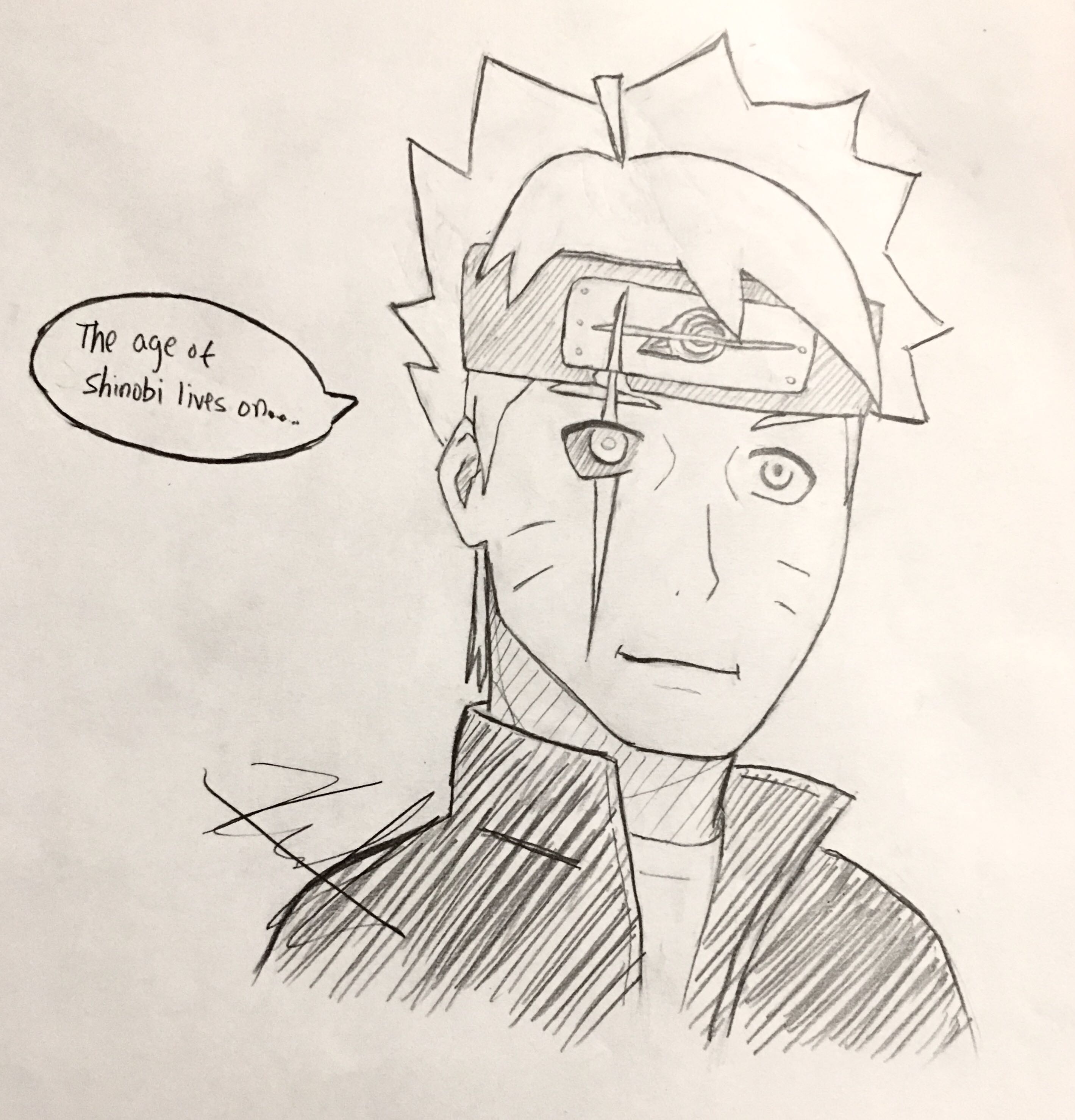 2838x2956 Oc] Adult Boruto Sketch - Adult Sketch