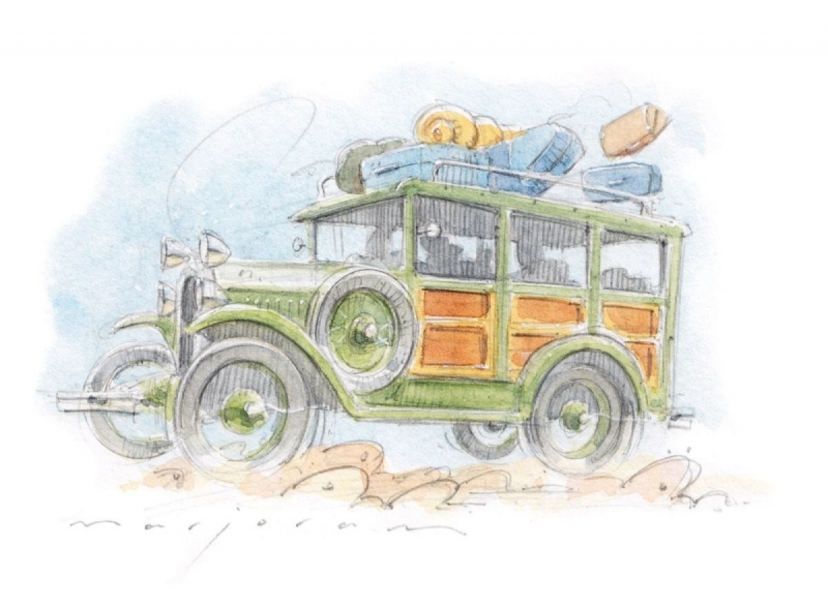 1200x882 Advent Sketches Of Old Cars - Advent Sketch